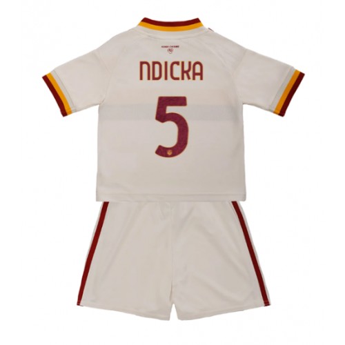 AS Roma Evan Ndicka #5 Vieras Peliasu Lasten 2026-27 Lyhythihainen (+ Lyhyet housut)
